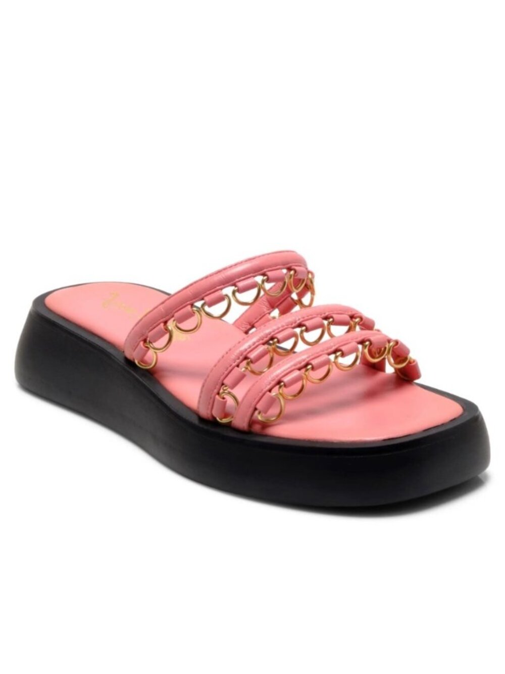 Free People Midas Touch Women's Leather Platform Slides Sandals Size 7.5